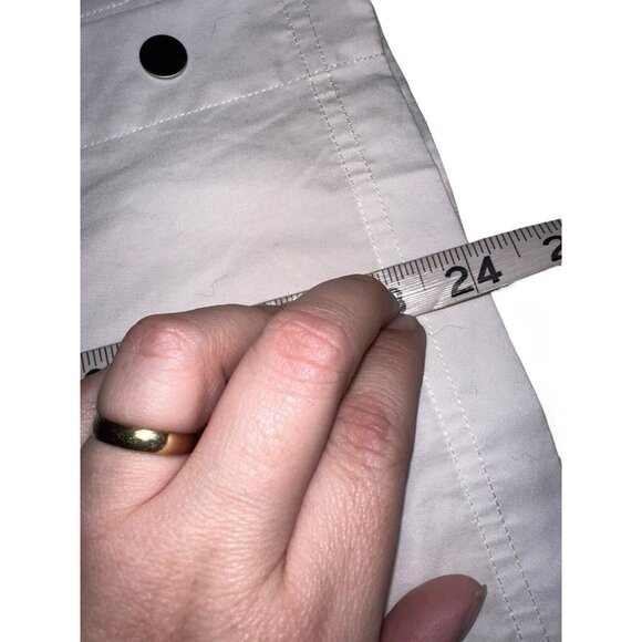 3.1 Phillip Lin White Poplin Side Stud Blouse Sz 6 V Neck Short Sleeve Classic - Picture 5 of 5